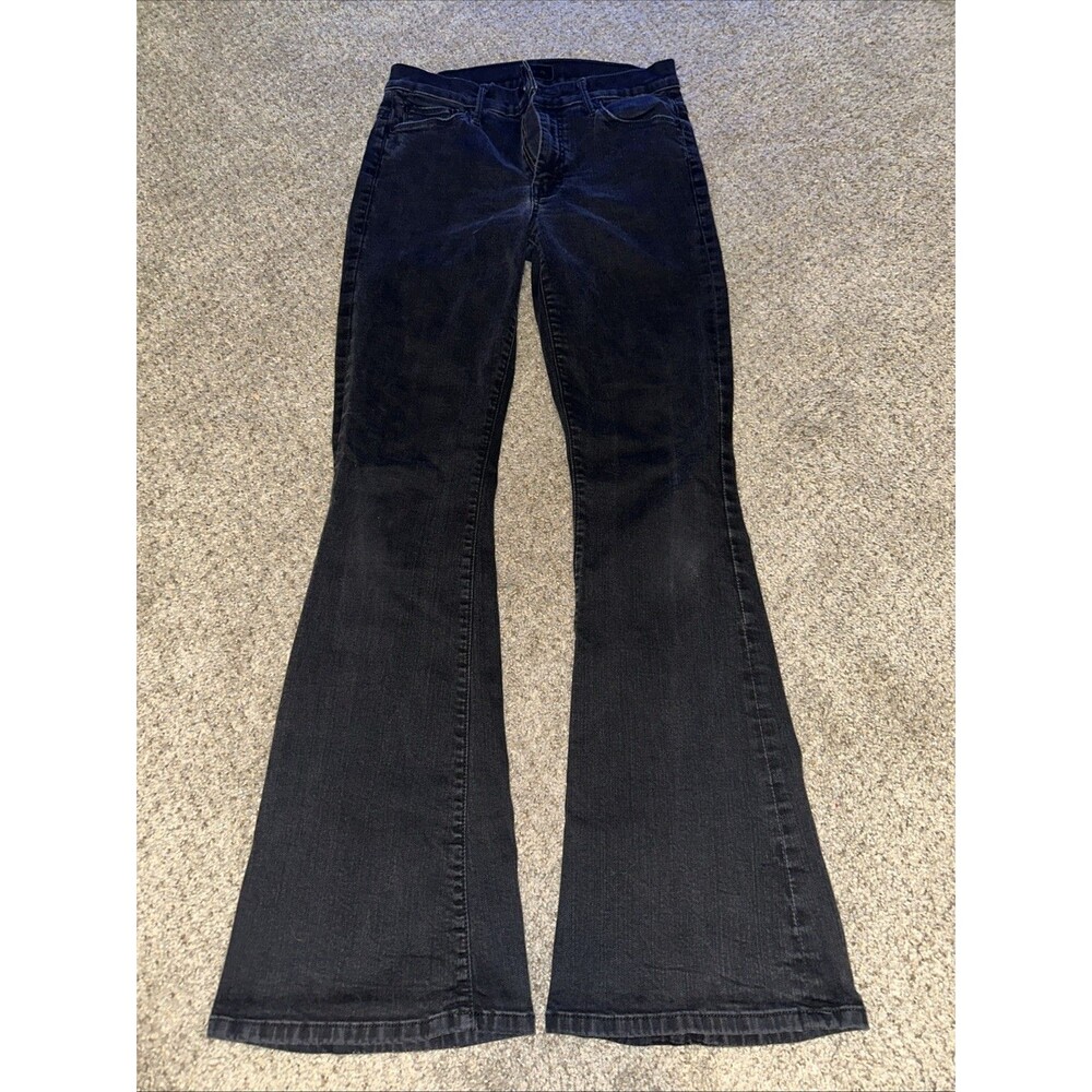 MOTHER The Weekender Not Guilty Black Flare Jeans Sz 28 Womens. Made USA. Boho